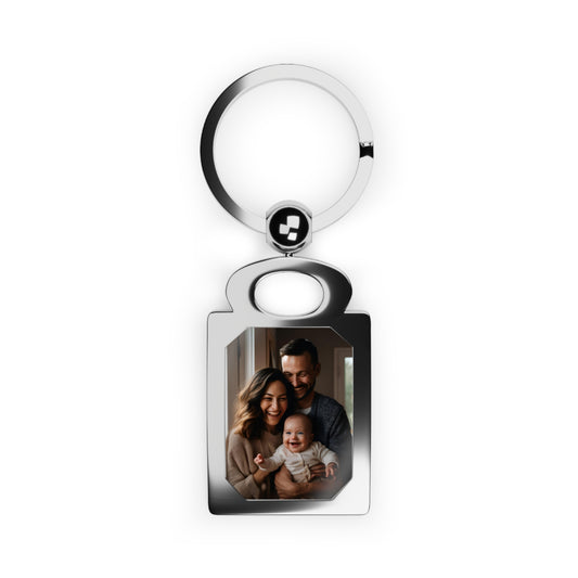 Custom Photo Keychain – Personalized Picture Metal Key Ring, Memorial Gift, Birthday & Anniversary Gift