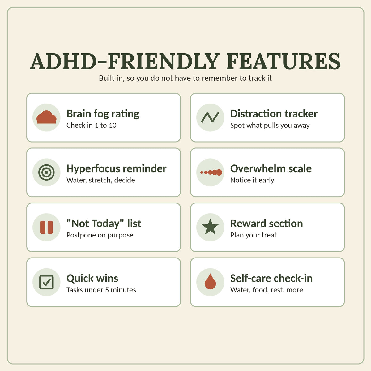 ADHD Brain Dump Printable Worksheet & Planner: Fillable PDF, Letter + A4