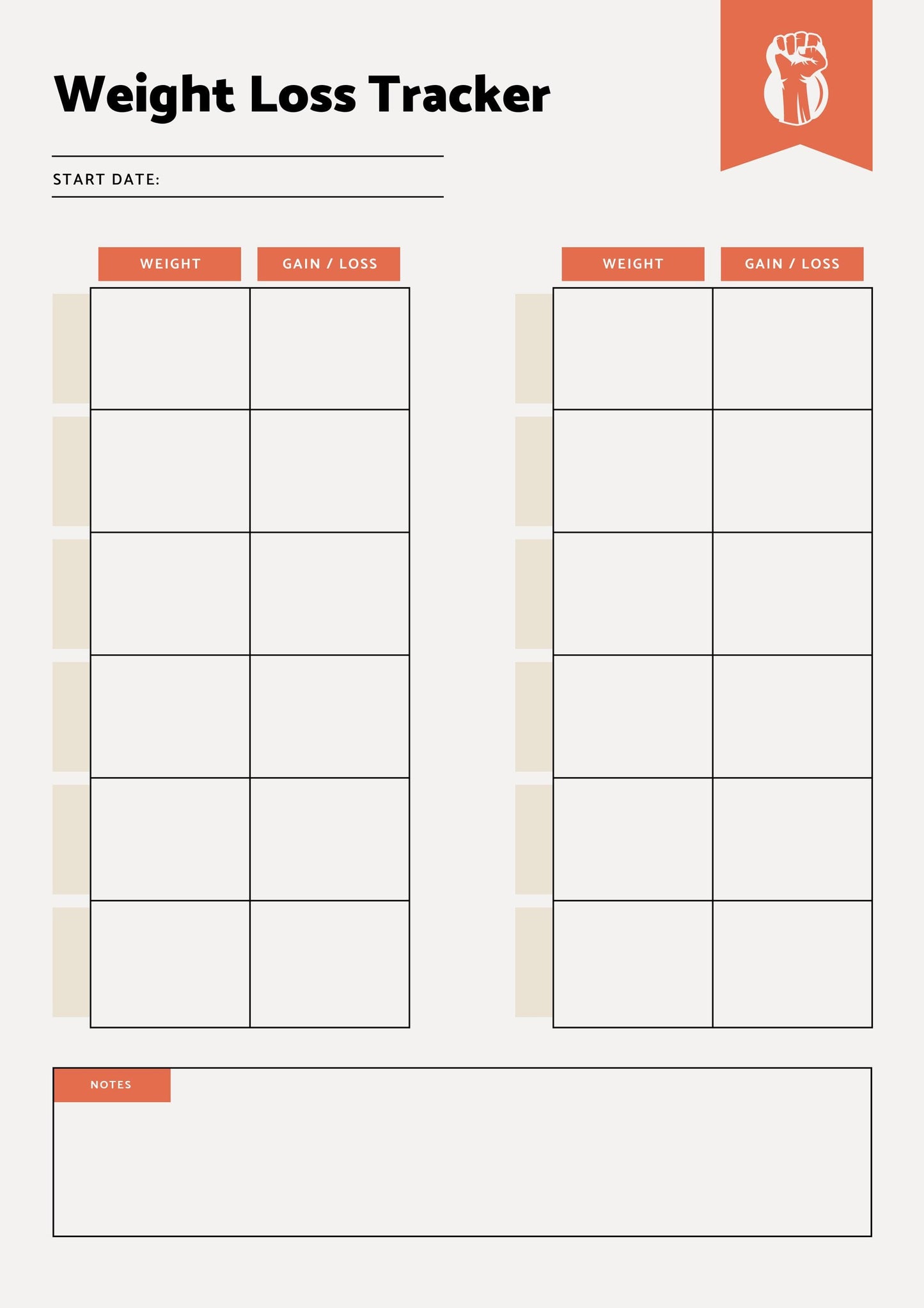 Weigh Loss Tracker, PRINTABLE Journal, Weight Loss Motivator, Health Tracker, Weight Loss Planner, Healthy Eating, Weight Loss Logging