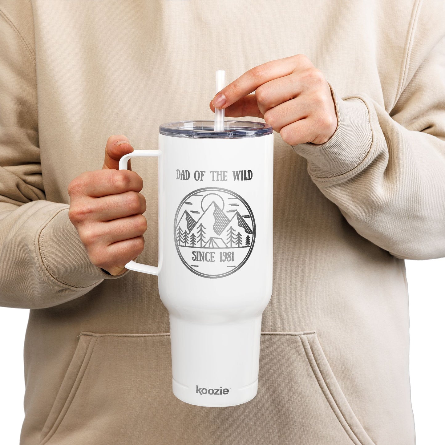 Personalized Camping Tumbler for Dad of wild 40oz, Custom Camping Engraved Gift for Outdoorsy Dad, Fathers Day Dad Gift