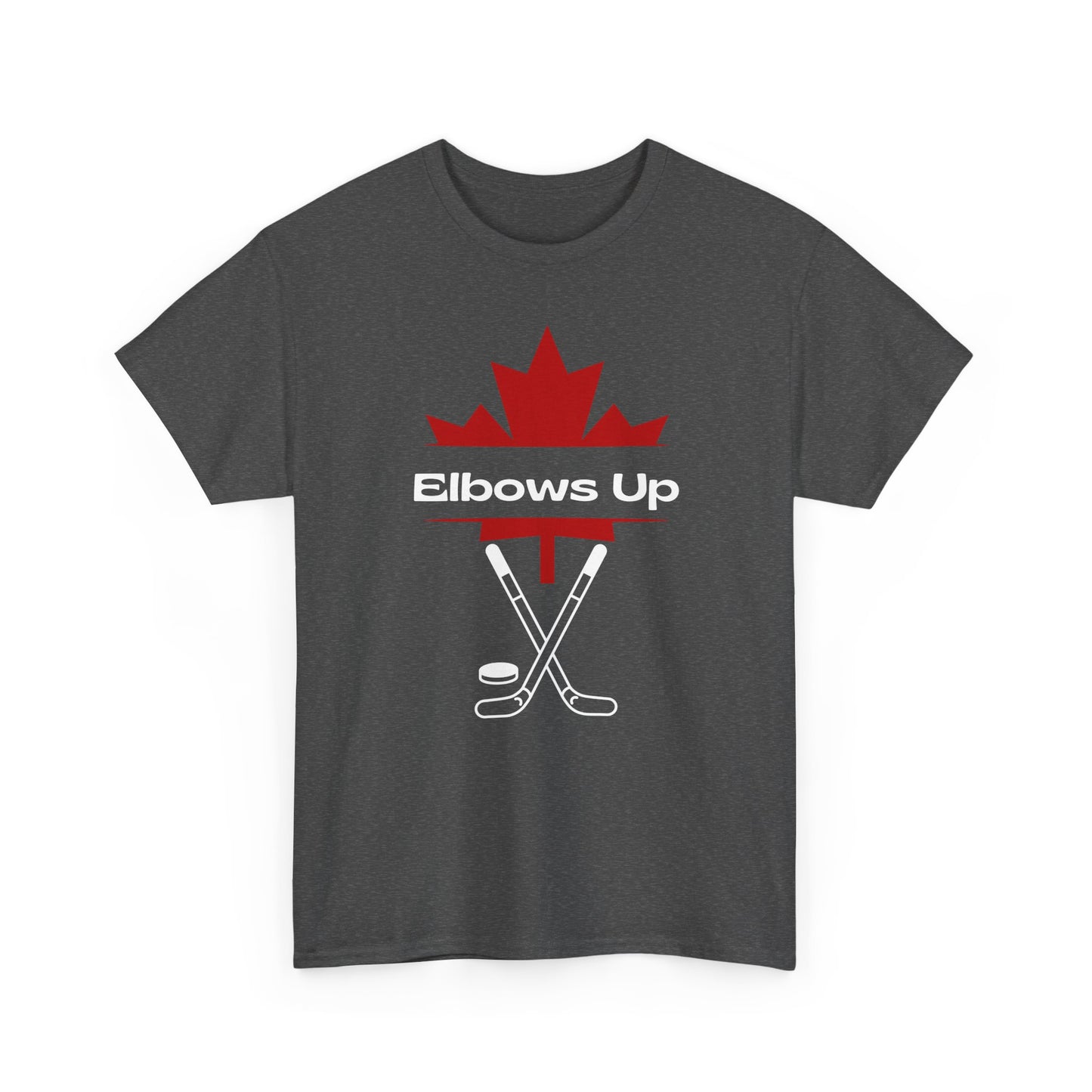 Elbows Up Canada Unisex Cotton Tee, Proud Canadian Shirt Gift, Canada Independence Shirt, Maple Leaf  Elbows Up Hockey, Stand for Canada Tee