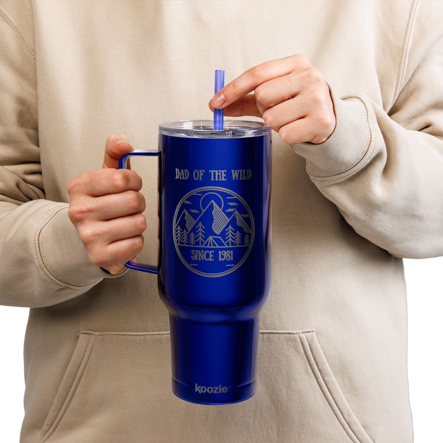 Personalized Camping Tumbler for Dad of wild 40oz, Custom Camping Engraved Gift for Outdoorsy Dad, Fathers Day Dad Gift
