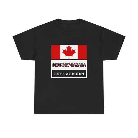 Made in Canada, Support Canada Buy Canadian Unisex Tee, Canadian Flag Apparel, Patriotic Gift, Maple Leaf Tee