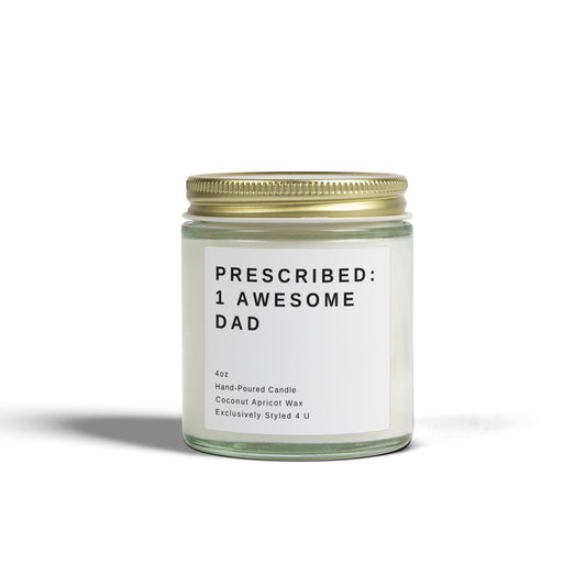 Funny Doctor Dad Gift Candle, Prescribed: 1 Awesome Dad, Fathers Day Gift for Physician Dad, Scented MD Candle, Funny Dad Gift for Doctor