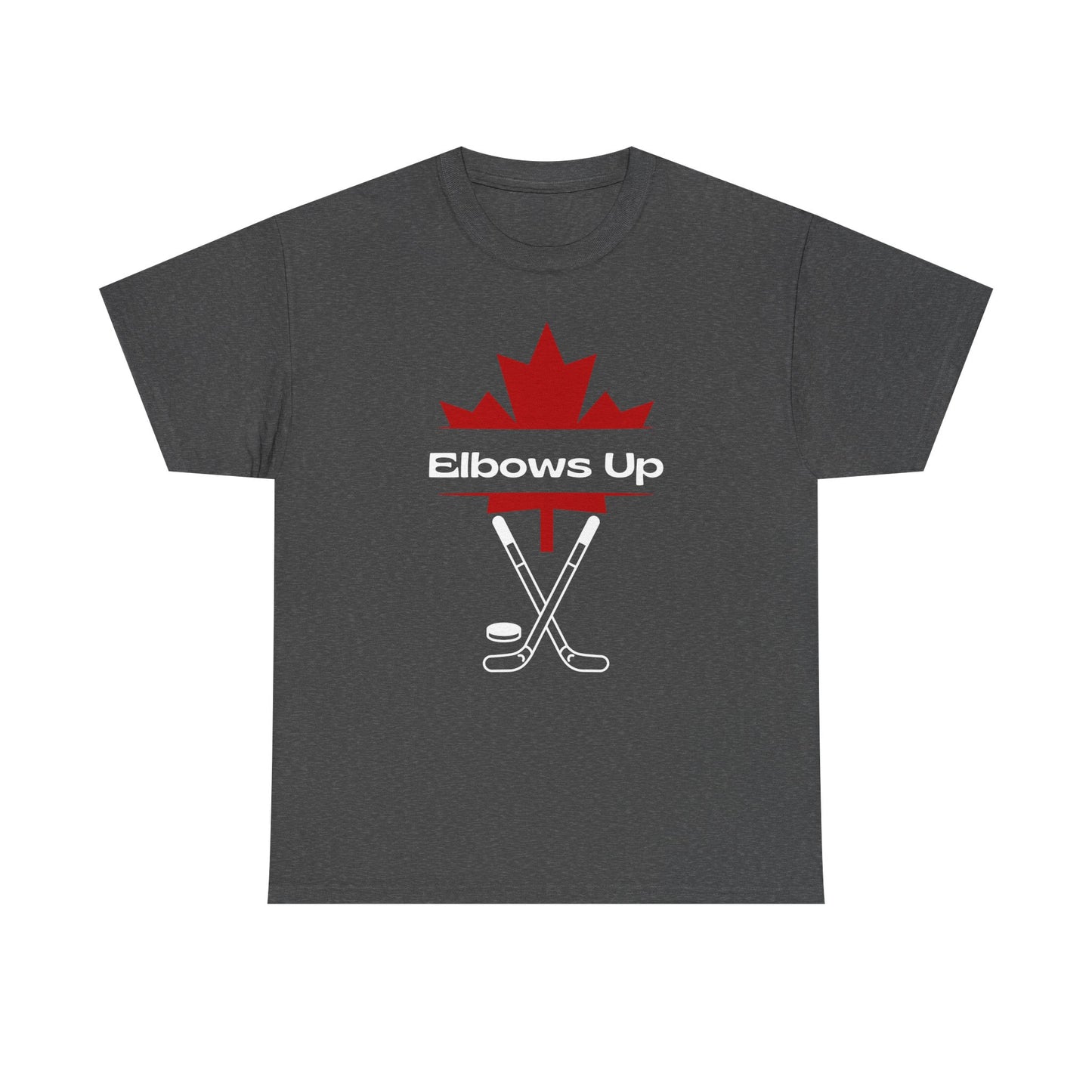 Elbows Up Canada Unisex Cotton Tee, Proud Canadian Shirt Gift, Canada Independence Shirt, Maple Leaf  Elbows Up Hockey, Stand for Canada Tee