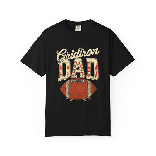 Comfort Colors Football Dad Shirt, Fathers Day Game Day T-Shirt for Sports Dad, American Football Lover Gift, Fathers Day Sports Fan Apparel