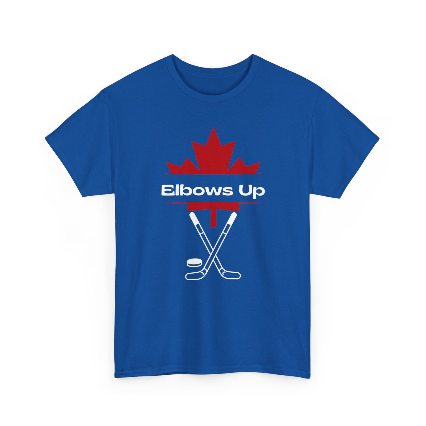 Elbows Up Canada Unisex Cotton Tee, Proud Canadian Shirt Gift, Canada Independence Shirt, Maple Leaf  Elbows Up Hockey, Stand for Canada Tee