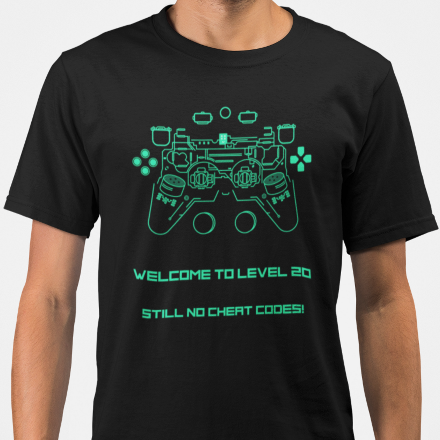 Gamer 20th Birthday Unisex Cotton Tee, 20th birthday shirt, level 20 unlocked, Turning 20 Birthday Gift, 20th birthday party Shirt