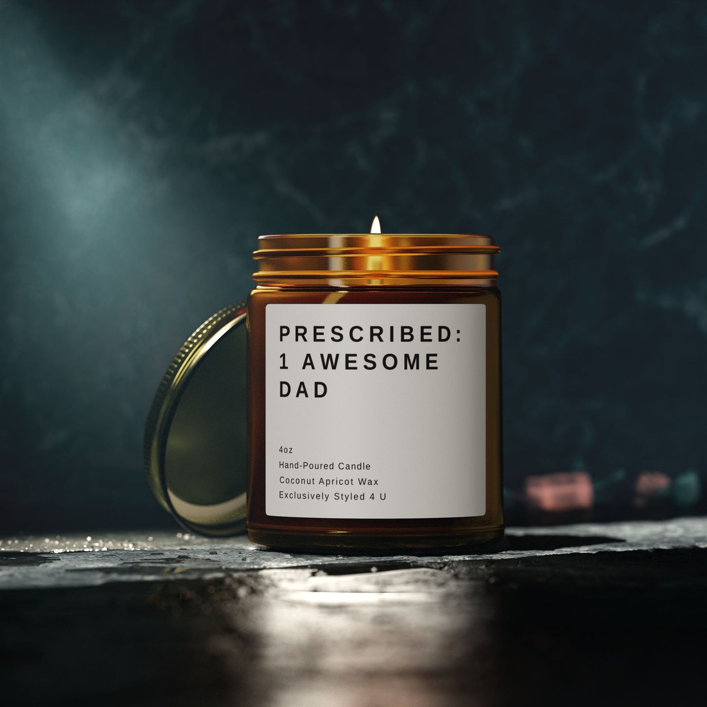 Funny Doctor Dad Gift Candle, Prescribed: 1 Awesome Dad, Fathers Day Gift for Physician Dad, Scented MD Candle, Funny Dad Gift for Doctor