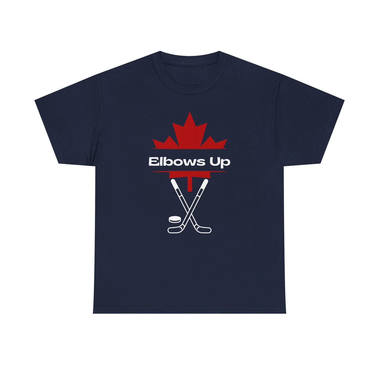 Elbows Up Canada Unisex Cotton Tee, Proud Canadian Shirt Gift, Canada Independence Shirt, Maple Leaf  Elbows Up Hockey, Stand for Canada Tee