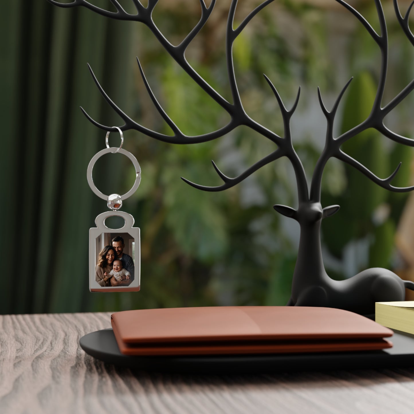 Keychain Personalized Photo, Custom Picture Metal Key Ring, Personalized Picture Gift for Her or Him
