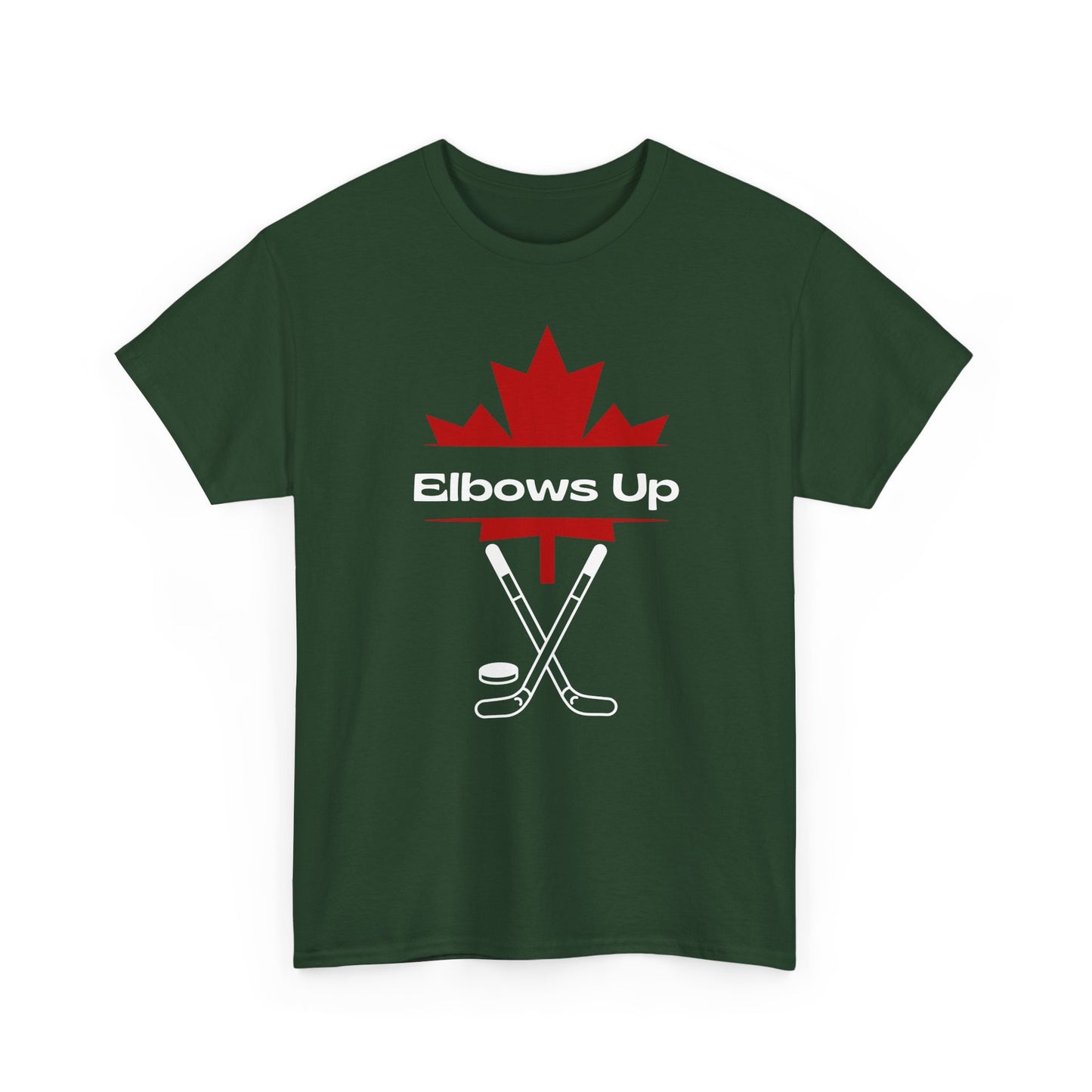 Elbows Up Canada Unisex Cotton Tee, Proud Canadian Shirt Gift, Canada Independence Shirt, Maple Leaf  Elbows Up Hockey, Stand for Canada Tee