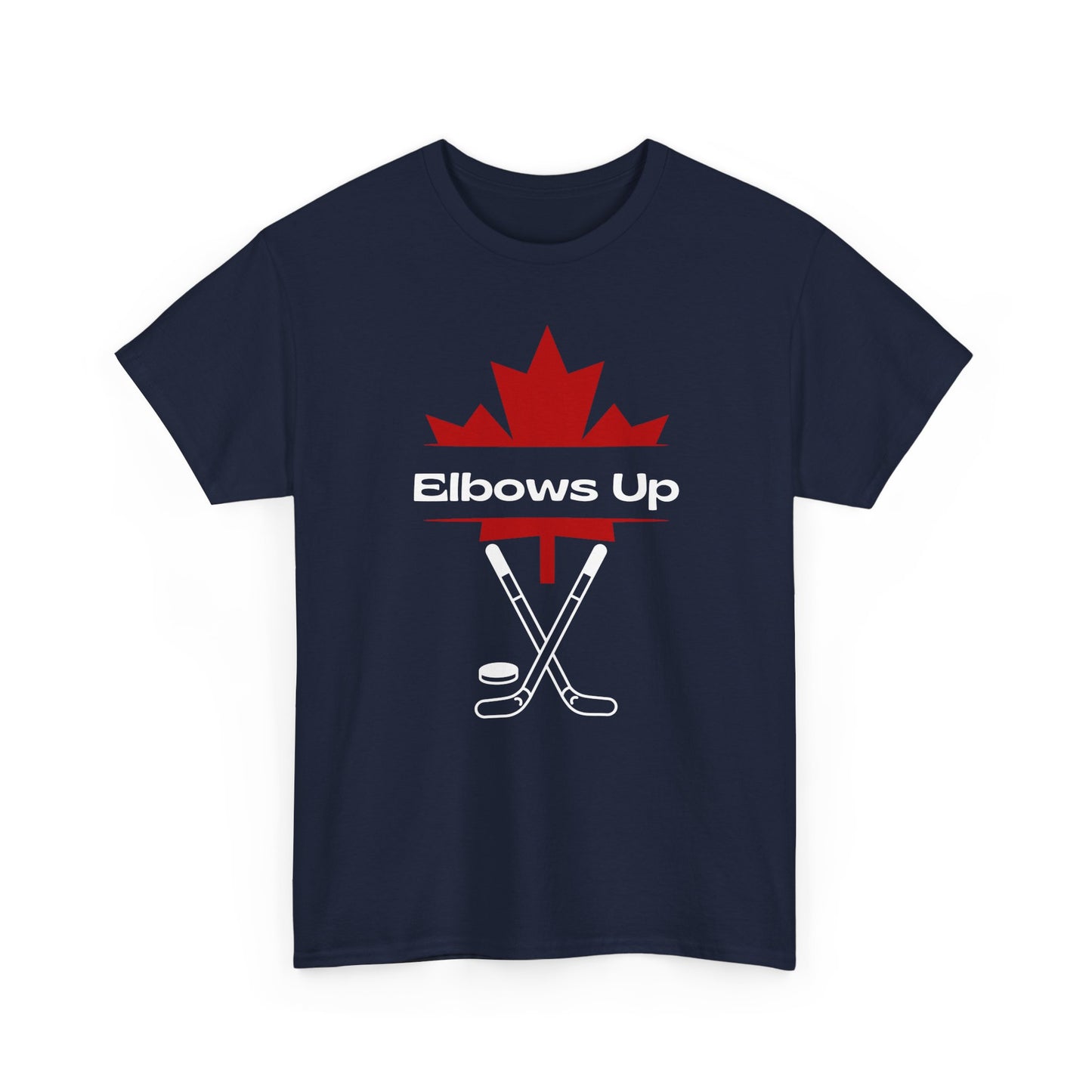 Elbows Up Canada Unisex Cotton Tee, Proud Canadian Shirt Gift, Canada Independence Shirt, Maple Leaf  Elbows Up Hockey, Stand for Canada Tee