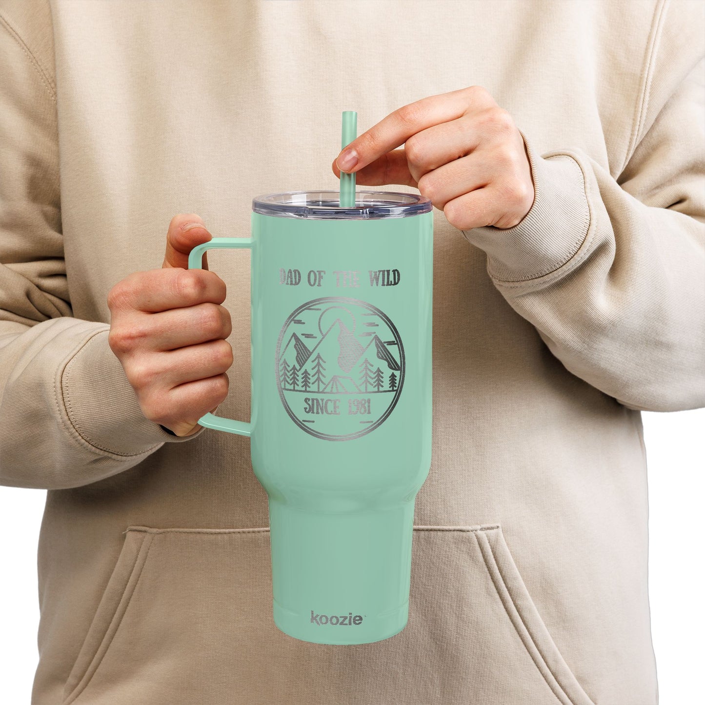Personalized Camping Tumbler for Dad of wild 40oz, Custom Camping Engraved Gift for Outdoorsy Dad, Fathers Day Dad Gift