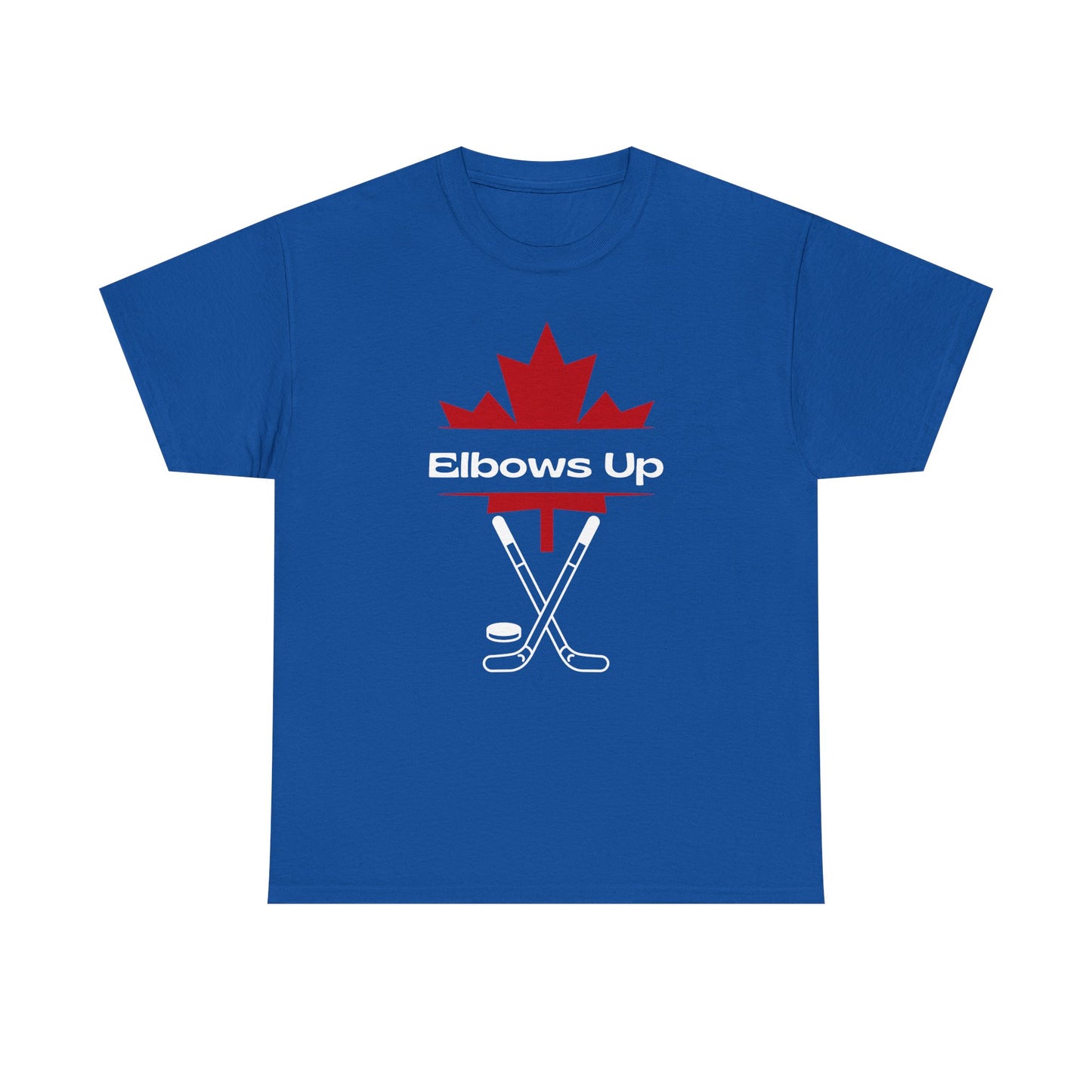 Elbows Up Canada Unisex Cotton Tee, Proud Canadian Shirt Gift, Canada Independence Shirt, Maple Leaf  Elbows Up Hockey, Stand for Canada Tee