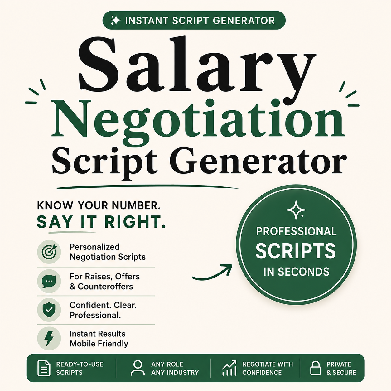 Salary Negotiation Script Generator | Get Paid More