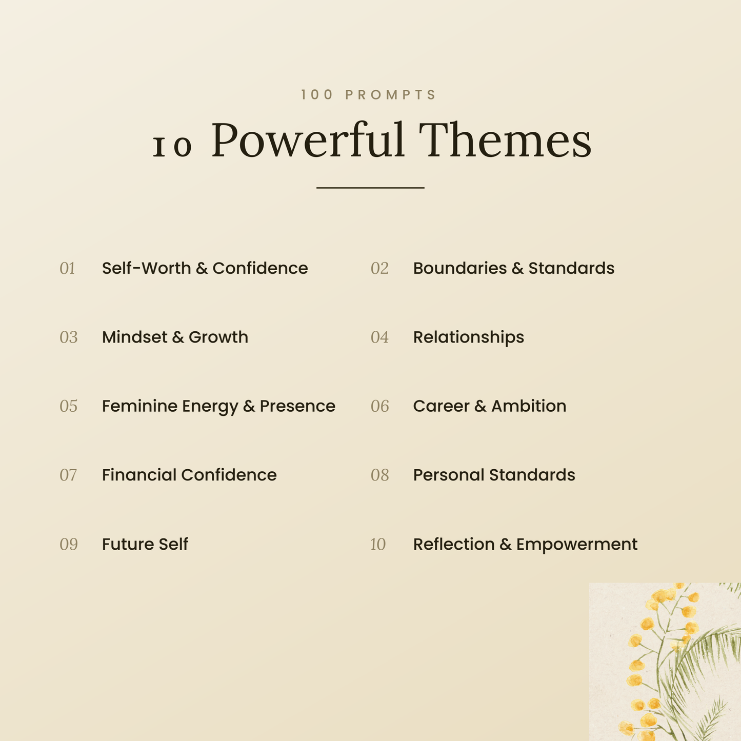 High Value Woman Journal — 100 Guided Self-Worth Prompts (Printable + Fillable PDF)