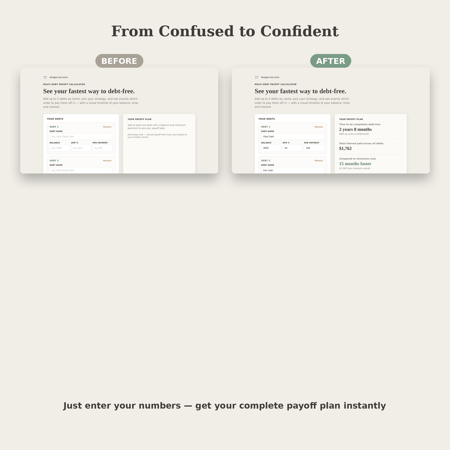 Debt Payoff Calculator, Multi Debt Snowball Avalanche Planner, Pay Off Debt Fast Tracker Tool, Digital Download