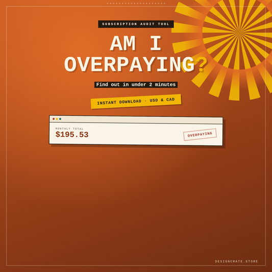 Am I Overpaying? Subscription Audit Tool — Digital Download Budget Tracker (USD & CAD)