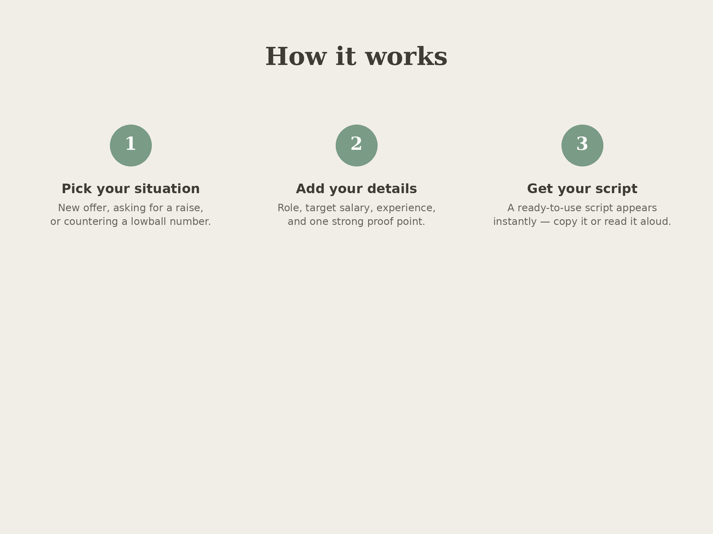 Salary Negotiation Script Generator | Get Paid More